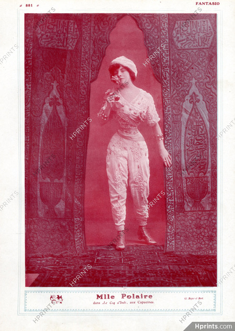 Polaire 1908 Portrait, Theatre Costume