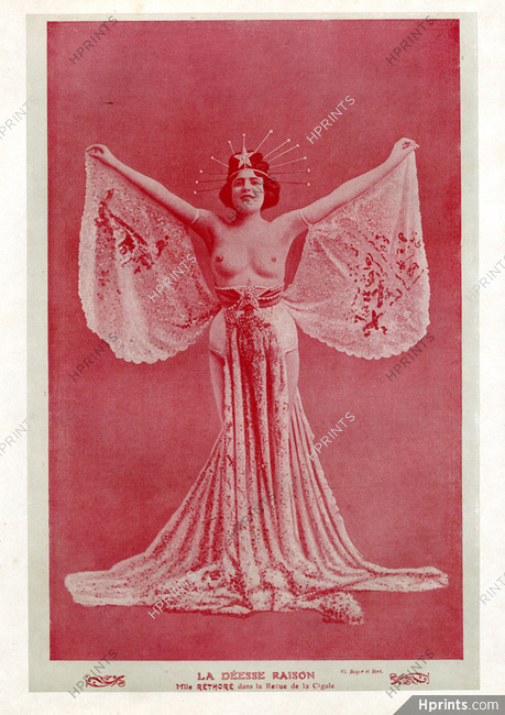 Mlle Réthoré 1908 Topless, Theatre Costume