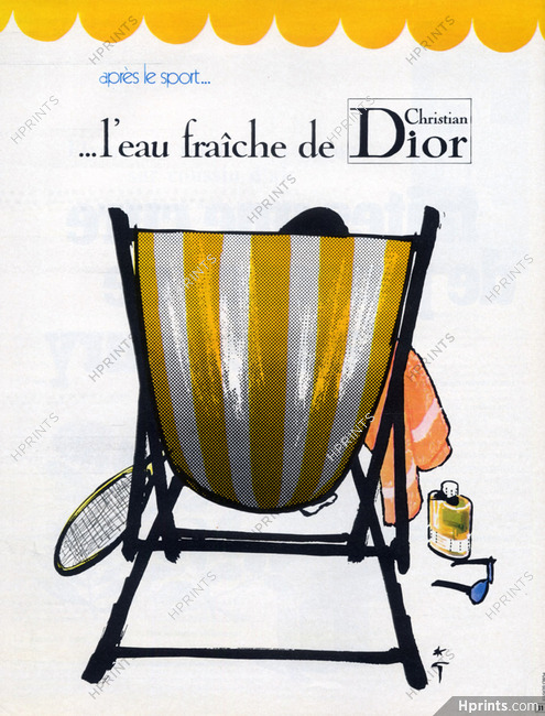 Christian Dior (Perfumes) 1971 René Gruau, Eau Fraîche