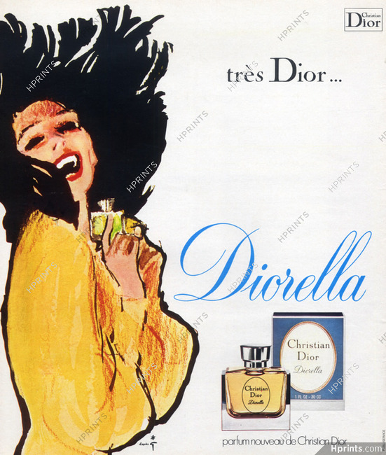 Christian Dior (Perfumes) 1973 René Gruau, Diorella