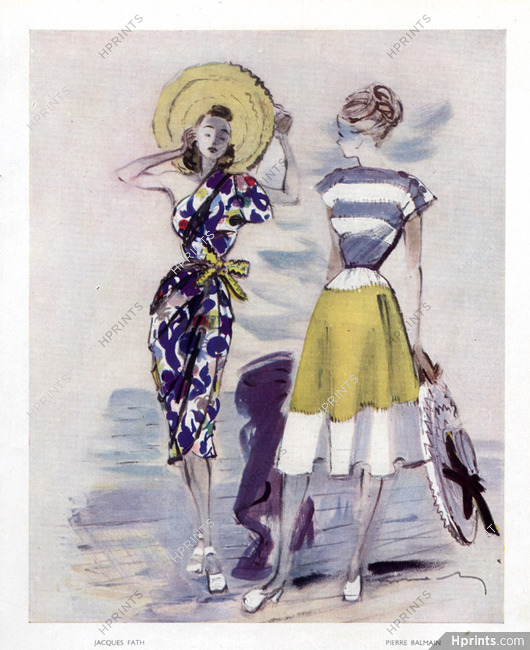 Jacques Demachy 1946 Jacques Fath & Pierre Balmain, Summer Dresses