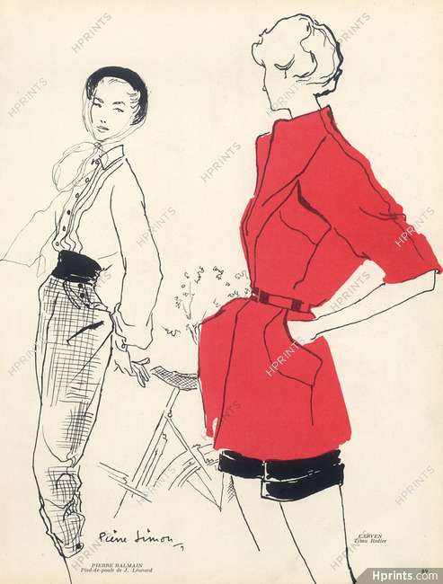 Pierre Simon 1949 Pierre Balmain & Carven, Pantalon Short