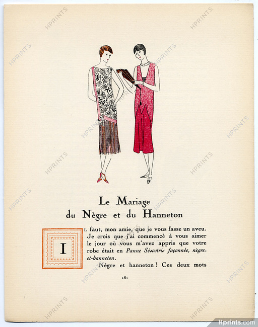 Le Mariage du Nègre et du Hanneton, 1924 - Montbrun 1924-25 Ducharne, Gazette du Bon Ton, Text by Jason, 4 pages