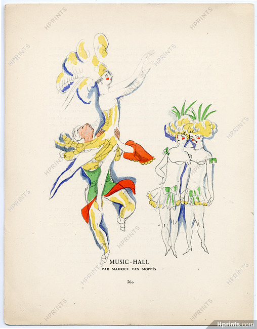 Music-Hall, 1924 - Maurice Van Moppès, Chorus Girl. La Gazette du Bon Ton, n°9