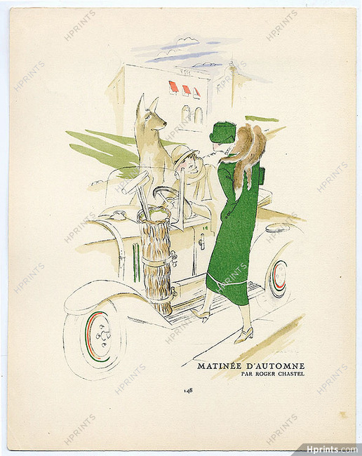 Roger Chastel, Matinée D'automne, Golf. La Gazette du Bon Ton, 1924-1925 n°3