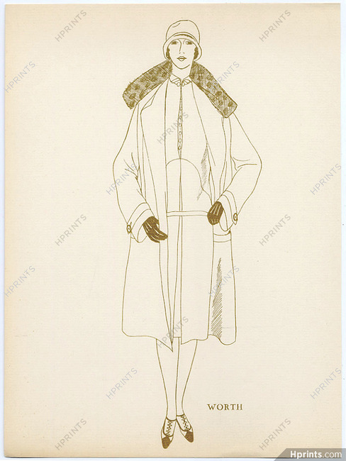 Montbrun 1924-25 Worth, Coat, Gazette du Bon Ton