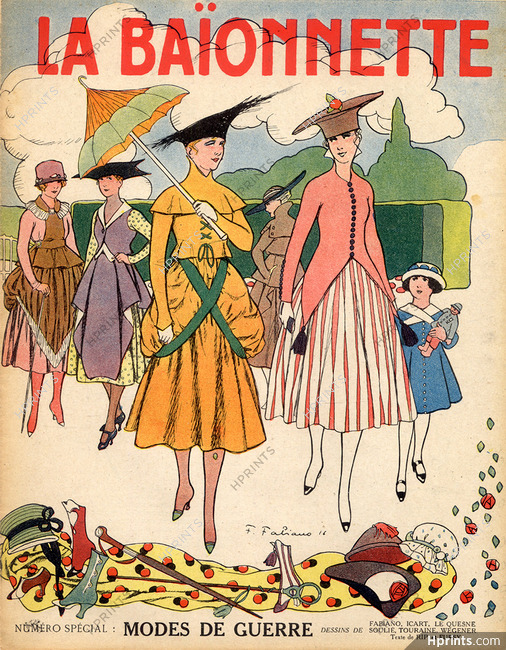Fabien Fabiano 1916 War Modes, Fashion Illustration