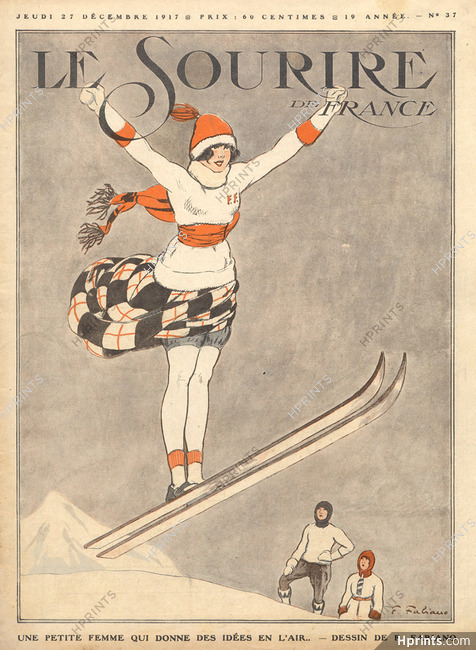 Fabien Fabiano 1917 Skiing, Winter Sports, Ski jumping