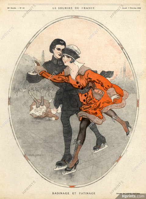 Louis Houpin 1918 Winter Sports, Ice Skating