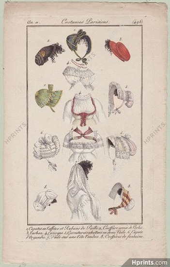 Le Journal des Dames et des Modes 1803 Costume Parisien N°496