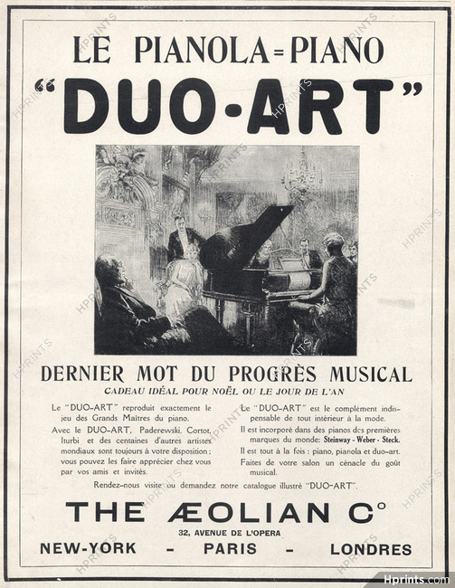 Pianola (Aeolian Company) 1926 Duo-Art, Grand Piano