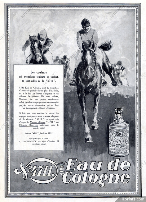 N°4711 Glockengasse (Eau de Cologne) 1928 Horse Racing, Jockey, Lutz Ehrenberger