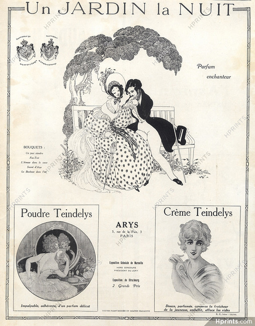 Arys (Perfumes) 1923 Un Jardin la Nuit, Teindelys, Gerda Wegener