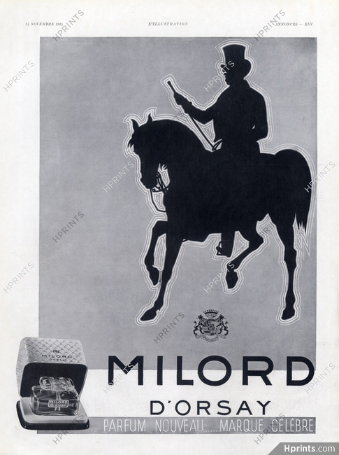 D'Orsay (Perfumes) 1934 Milord, Horse (version B)