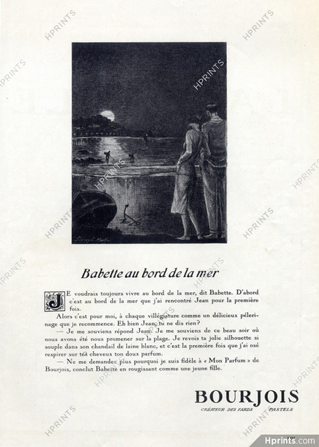Bourjois (Perfumes) 1925 Babette au Bord de la Mer, Sidney Martin, Seashore