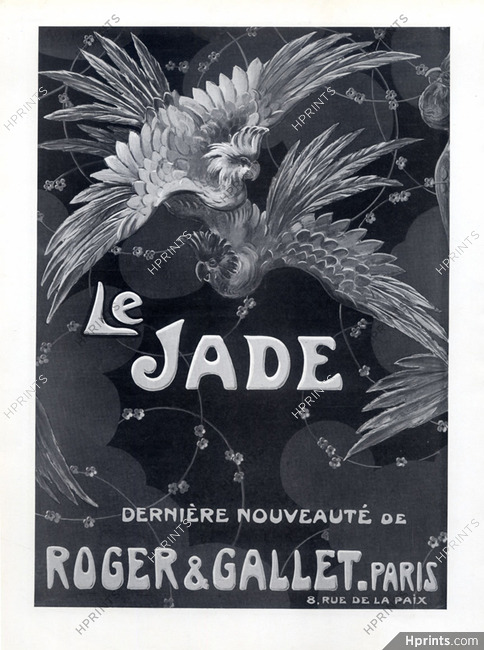 Roger & Gallet (Perfumes) 1924 Le Jade, Parrot, Art Deco