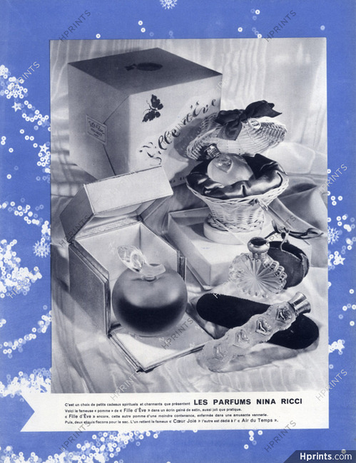 Nina Ricci (Perfumes) 1952 Coeur-joie, L'Air du Temps, Fille d'Eve