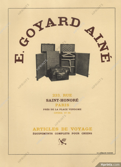 E. Goyard Ainé (Luggage) 1937 Marcelle Yvonne Berquier Marinier