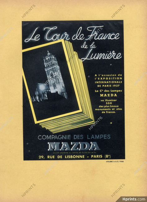 Cie des Lampes Mazda 1937 Notre-Dame De Paris