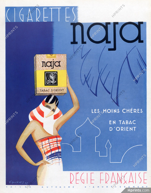 Naja (Oriental Tobacco) 1939 E. Borlos, Egypt