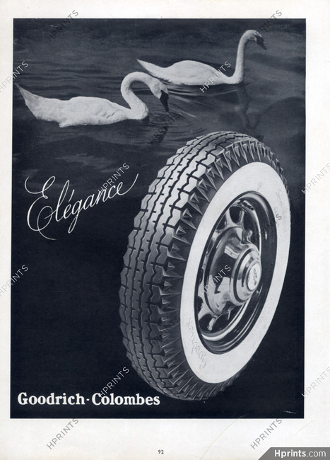 Goodrich Colombes (Tyres) 1937 Flanc Blanc, Swan