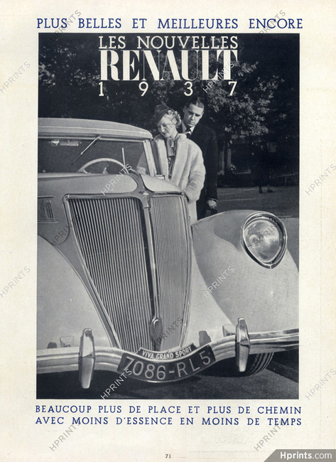 Renault (Cars) 1937 Viva Grand Sport