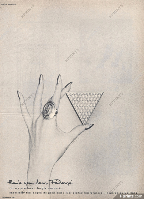 Fabergé 1962 Precious Triangle Compact