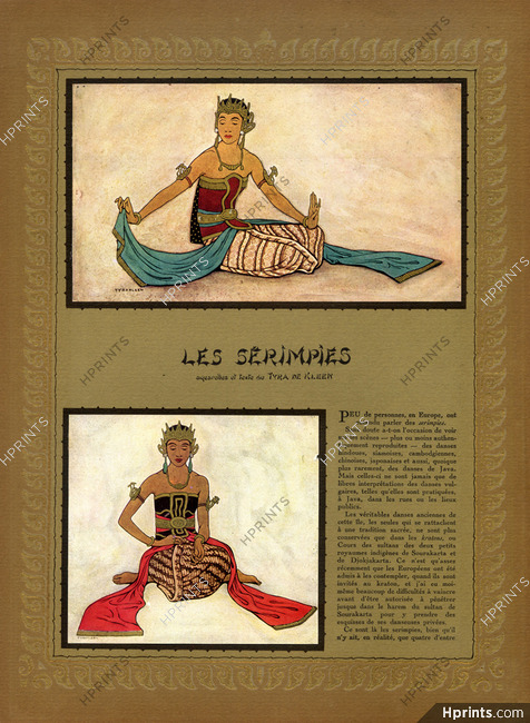 Les Sérimpies, 1929 - Indonesian Dance, National Costumes, Text by Tyra de Kleen, 4 pages