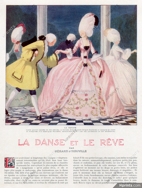 Jacques Drésa 1921 "La Danse et le Rêve" La Pavane Dance, Crinoline
