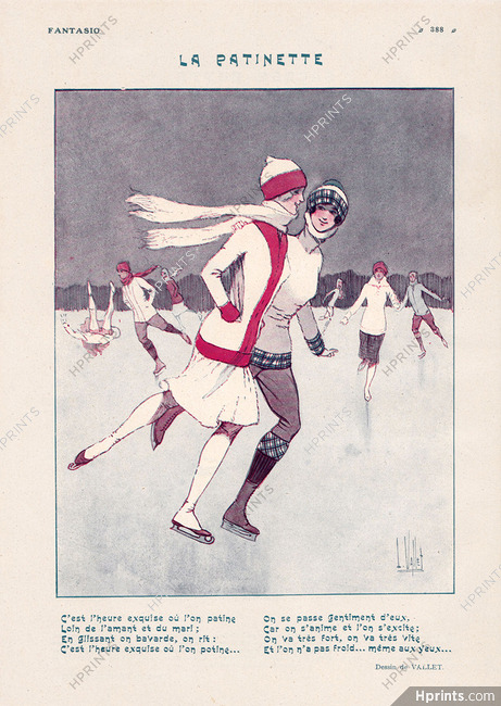 Louis Vallet 1925 Winter Sports, Ice Skating