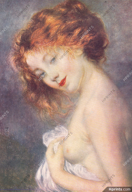 Abel Faivre 1913 Le Bouton de Rose de Noël, Topless