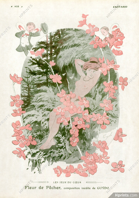 Guydo 1909 Flower to Peach Tree, Nude