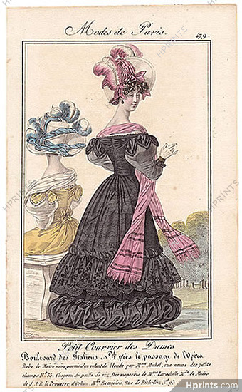 Petit Courrier des Dames 1827 N°479 Modes de Paris Julie Ribault
