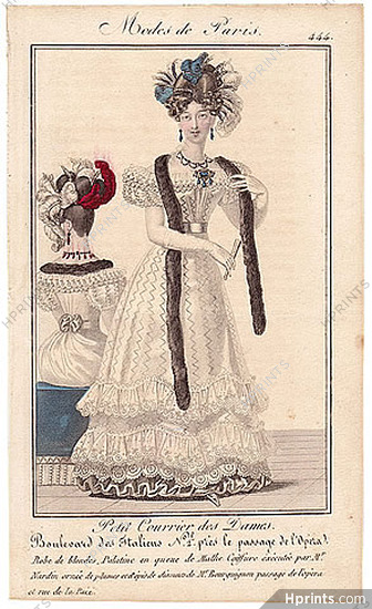 Petit Courrier des Dames 1827 N°444 Modes de Paris Julie Ribault