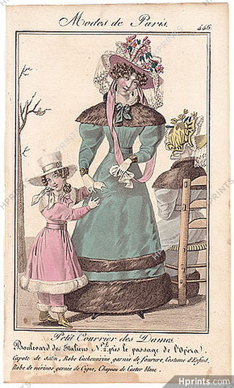 Petit Courrier des Dames 1827 N°446 Modes de Paris Julie Ribault