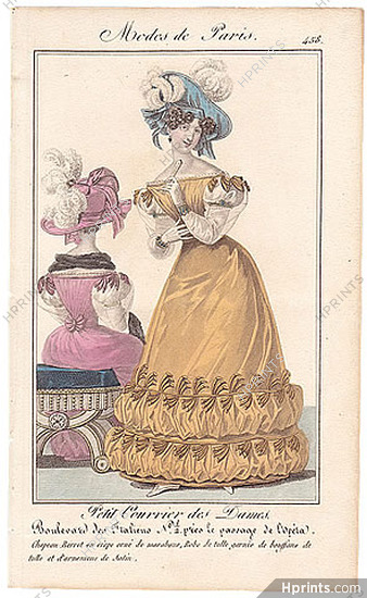 Petit Courrier des Dames 1827 N°458 Modes de Paris Julie Ribault