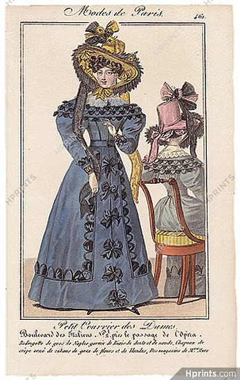Petit Courrier des Dames 1827 N°461 Modes de Paris Julie Ribault