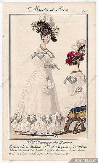 Petit Courrier des Dames 1827 N°442 Modes de Paris Julie Ribault