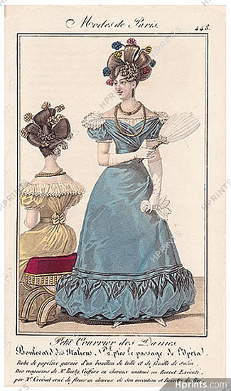 Petit Courrier des Dames 1827 N°448 Modes de Paris Julie Ribault