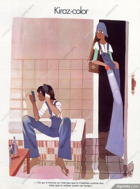 Edmond Kiraz 1973 Kiraz-color, Les Parisiennes, Unisexe Fashion
