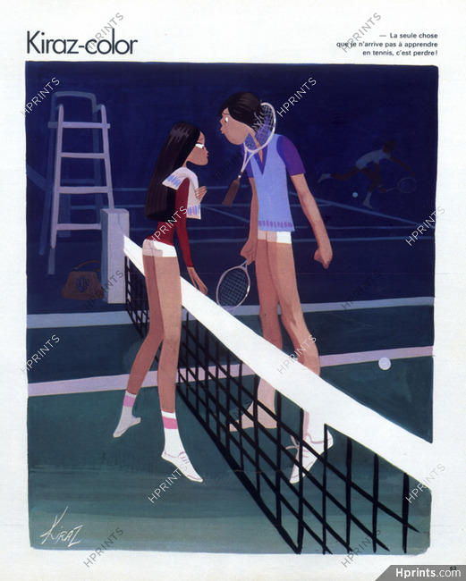 Edmond Kiraz 1978 Les Parisiennes, Kiraz-color, Tennis Players