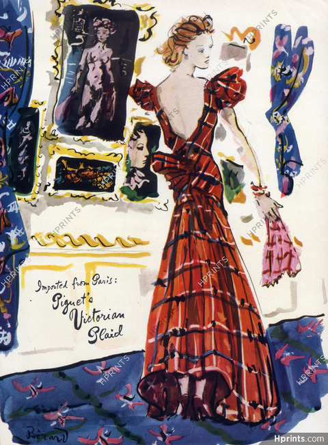 Robert Piguet 1940 backless Evening Gown, Christian Bérard