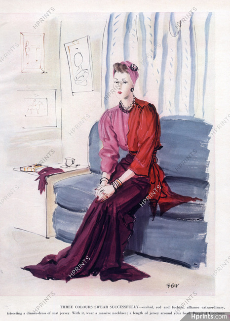 René Bouët-Willaumez 1939 Evening Gown, Bergdorf Goodman