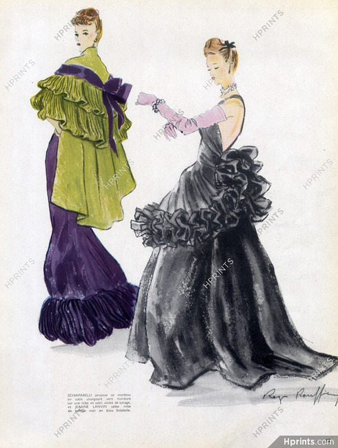 Jeanne Lanvin 1947 Schiaparelli, Evening Gown, Roger Rouffiange