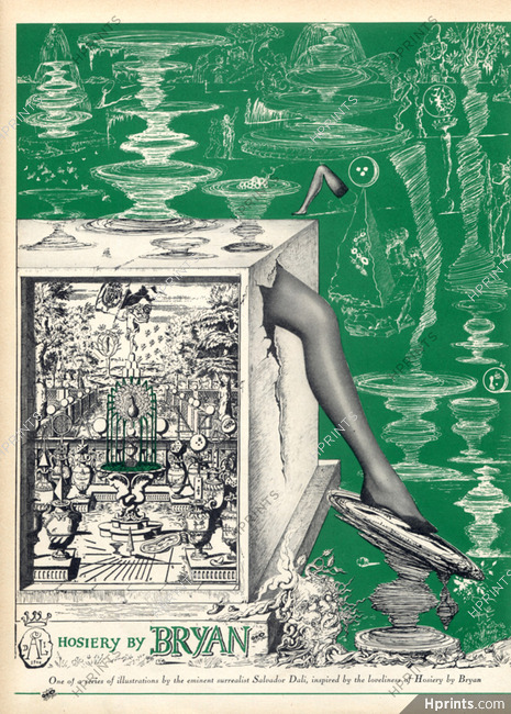 Bryans (Stockings) 1944 Stockings Hosiery, Salvator Dali, Surrealism