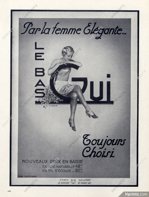 Gui (Lingerie) 1933 Stockings Hosiery, R.Roquin