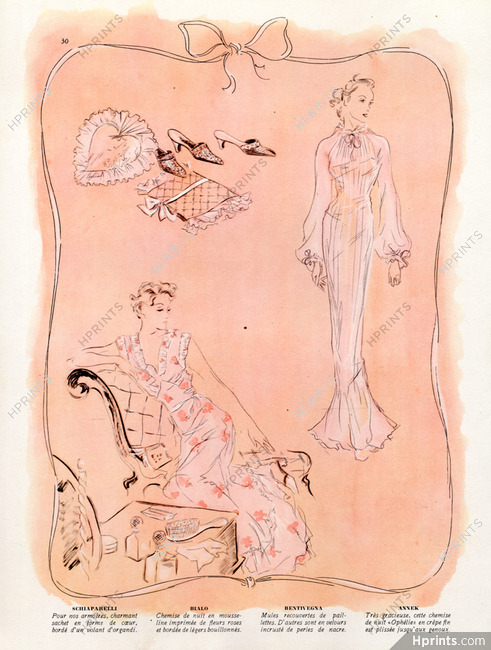 Schiaparelli, Bentivegna, Annek 1935 Karsavina (M.K.S), Nightgown