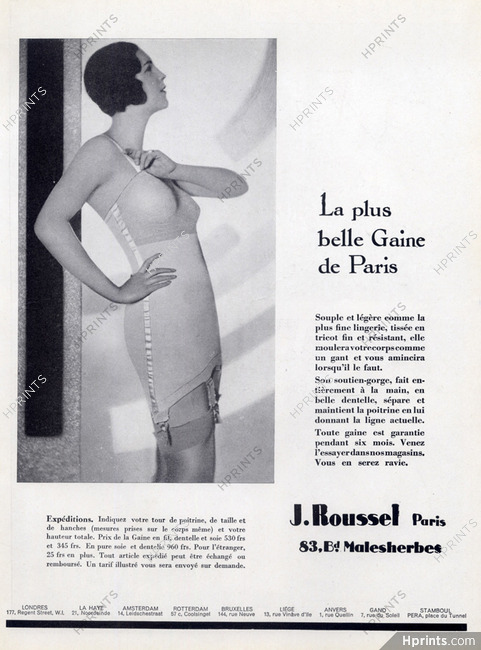 Roussel (Lingerie) 1930 Girdle, Corselette