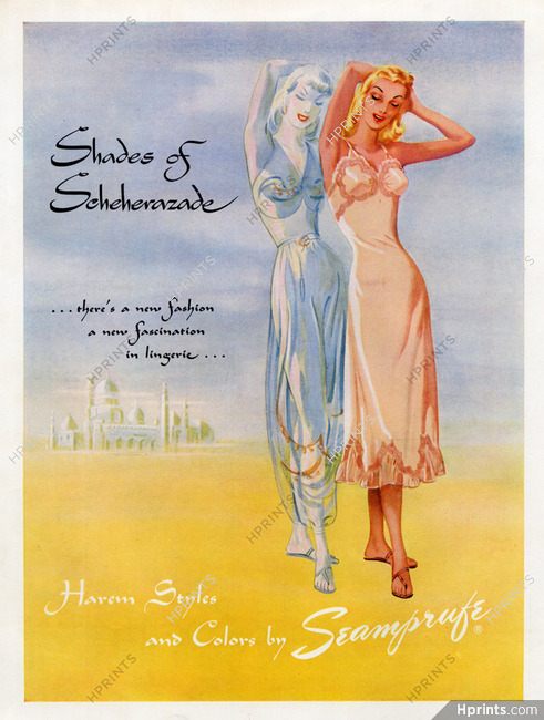 Seamprufe (Lingerie) 1949 Harem Styles