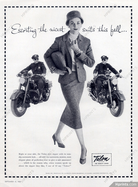 Talon (Girdles) 1954 American Escorting Motorcycles